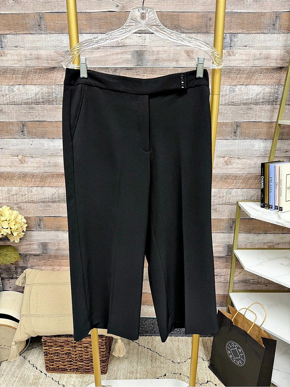 White House Black Market Black Crop Trouser 4